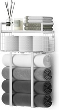 Towel Racks for Bathroom, Bathroom Shelf Over Toilet,Floating Shelves with To...