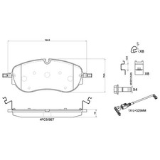 1x ORIGINAL® Brembo P 85 194 Bremsbelagsatz, Scheibenbremse Vorne, inkl.