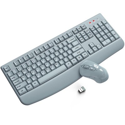 Wireless Keyboard and Mouse Combo, ULSOU 2.4G Full-Sized Ergonomic Computer K...