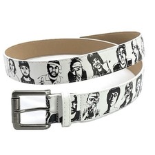 Hip Hop Legends Belt 2Pac Biggie ODB Juice WRLD XXXTentacion White Rappers Art