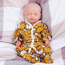 2025  18.5" Reborn Boy Newborn Doll - Full Platinum Silicone with Drink & Wet