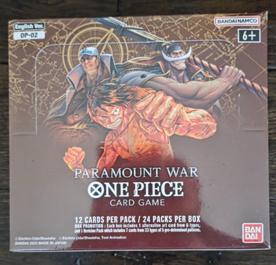 ONE PIECE - PARAMOUNT WAR (OP-02)-English Sealed Booster Box-Red Bottom  Wave 1 811039039080| eBay