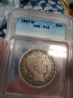 1907 D - Barber Half Dollar ICG-F12