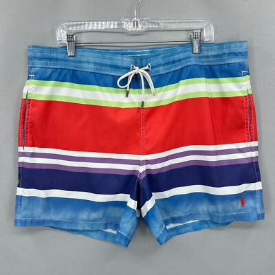 Polo Ralph Lauren Swim Trunks Shorts Mens Large Stripe Serape Southwestern L