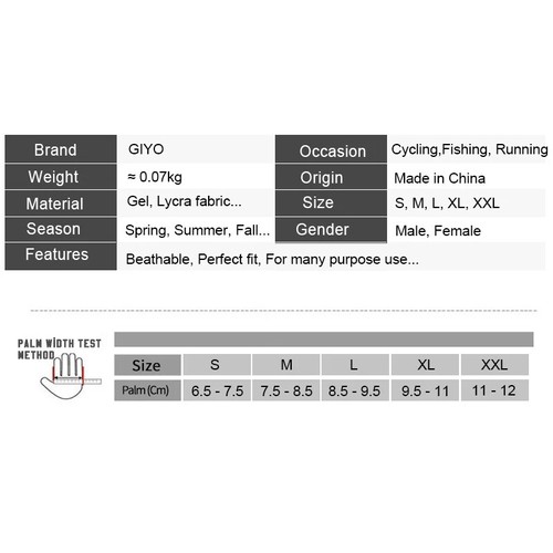 Touch Screen Full Half Finger Gel Breathable Sports Bicycle Gloves Bike Gloves - Picture 6 of 34