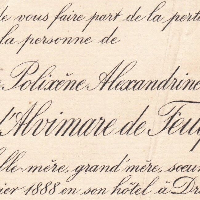 Marie De Rostolan D'Alvimare De Feuquières Dreux 1888