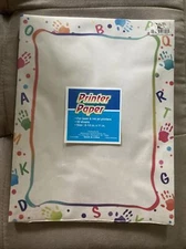 ALPHABET BOARDER COMPUTER PAPER 8.5x11 INCHE 42 PIECES OF PAPER VINTAGE 2001 NOS