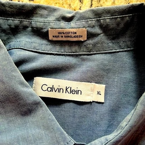 Calvin Klein Periwinkle Blue 2 Pocket Roll Tab Sleeves Size XL - Picture 8 of 9