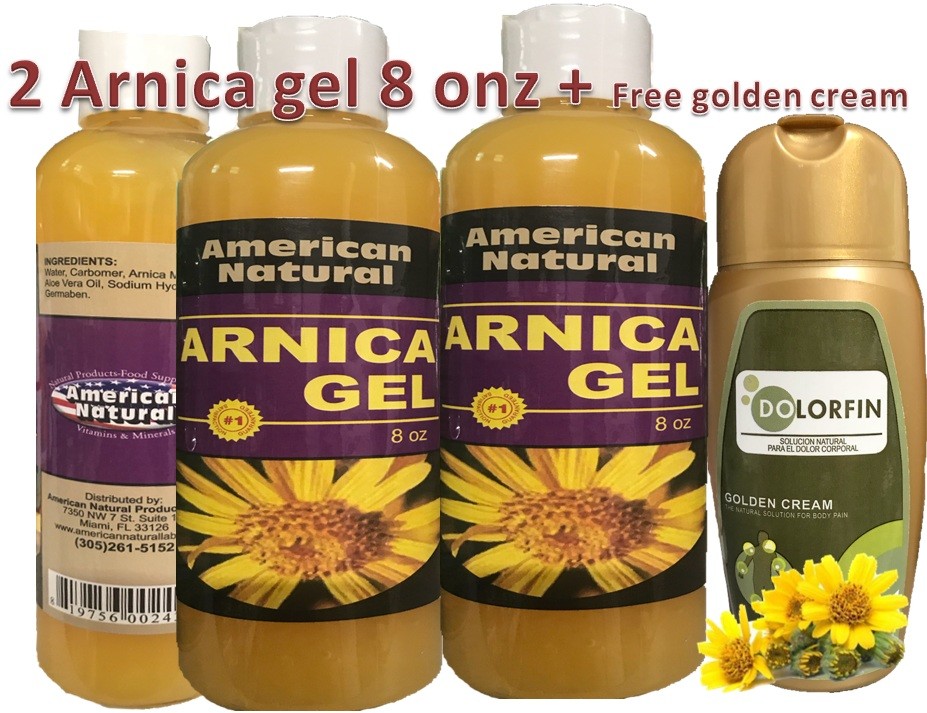 2 ARNICA MONTANA GEL 8Oz SUPPORT RELIEF NATURAL BRUISES MUSCLE ACHES CREAM  POMAD