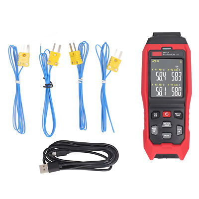 4 Channel Digital K Type Thermocouple Temperature Thermometer Accurate