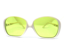 Vintage White Women's Sunglasses 80s Plastic Made In Italy LUXOTTICA