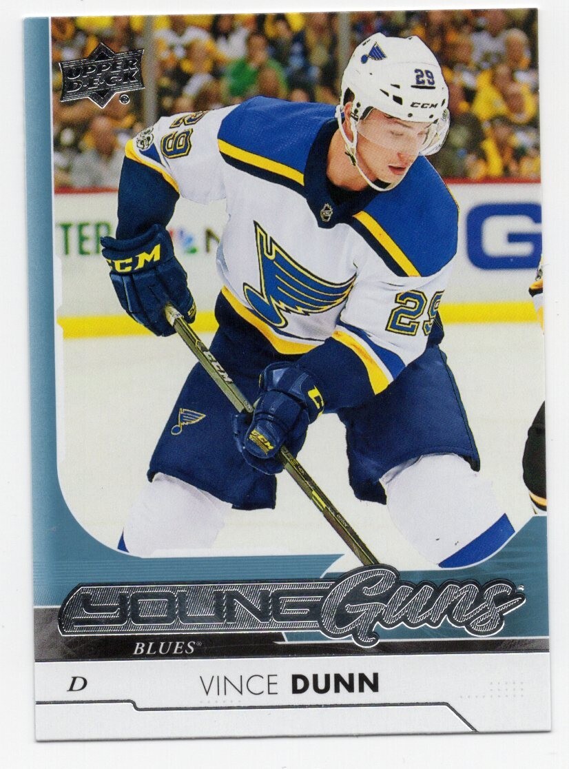 2017/18 VINCE DUNN UPPER DECK YOUNG GUNS ROOKIE #244 ST LOUIS BLUES           dm
