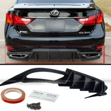 For 13-19 Lexus GS350 F Sport Walker Style PU Rear Bumper Diffuser Spoiler Lip 