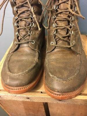 Vtg 50s 60s Dunham Brown Leather Work 
