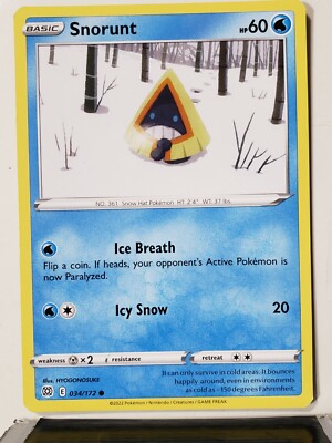 Snorunt 034/172 - NM / M - Brilliant Stars Pokemon Card - HYOGONOSUKE Art | eBay Snorunt 034/172 - NM / M - Brilliant Stars Pokemon Card - HYOGONOSUKE Art | eBay