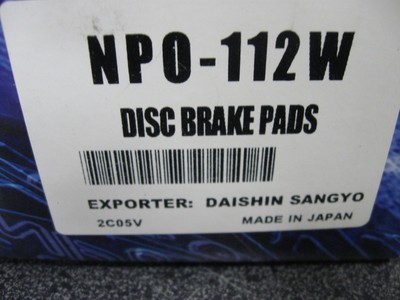 Nissin Disc Brake Pad Set Npo-125w-sa for sale online | eBay
