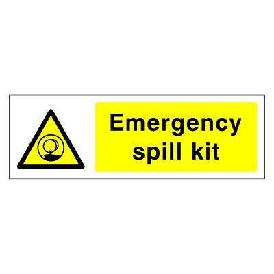 Emergency Spill Kit Schild oder Aufkleber | CHEM0044
