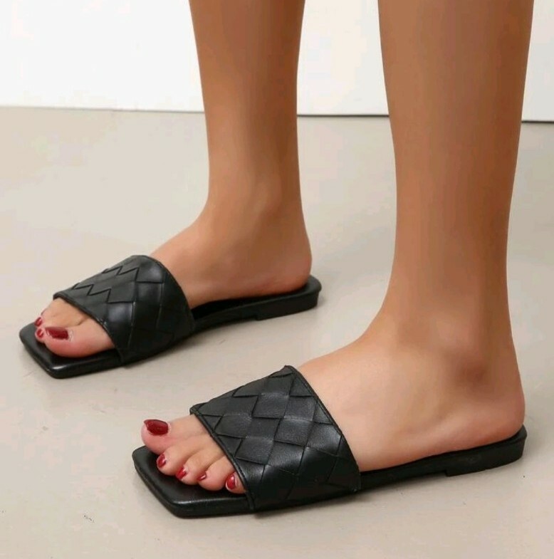 APL SCARPE SANDALI DONNA PUNTA QUADRATA PIATTA ESTATE SPIAGGIA MODA SLIDER TAGLIA UK 4