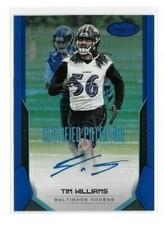 2017 PANINI CERTIFIED FOOTBALL TIM WILLIAMS BLUE POTENTIAL AUTO /50 PWE SHIP 