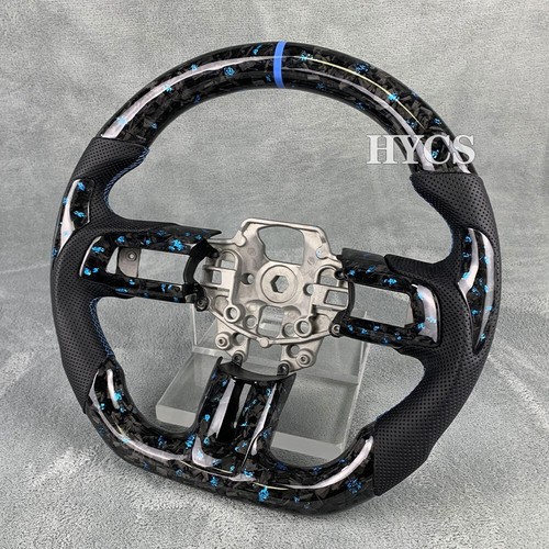 Forged Carbon Fibre Steering Wheel for Ford Mustang GT Shelby 2015-2023 black - Picture 2 of 8