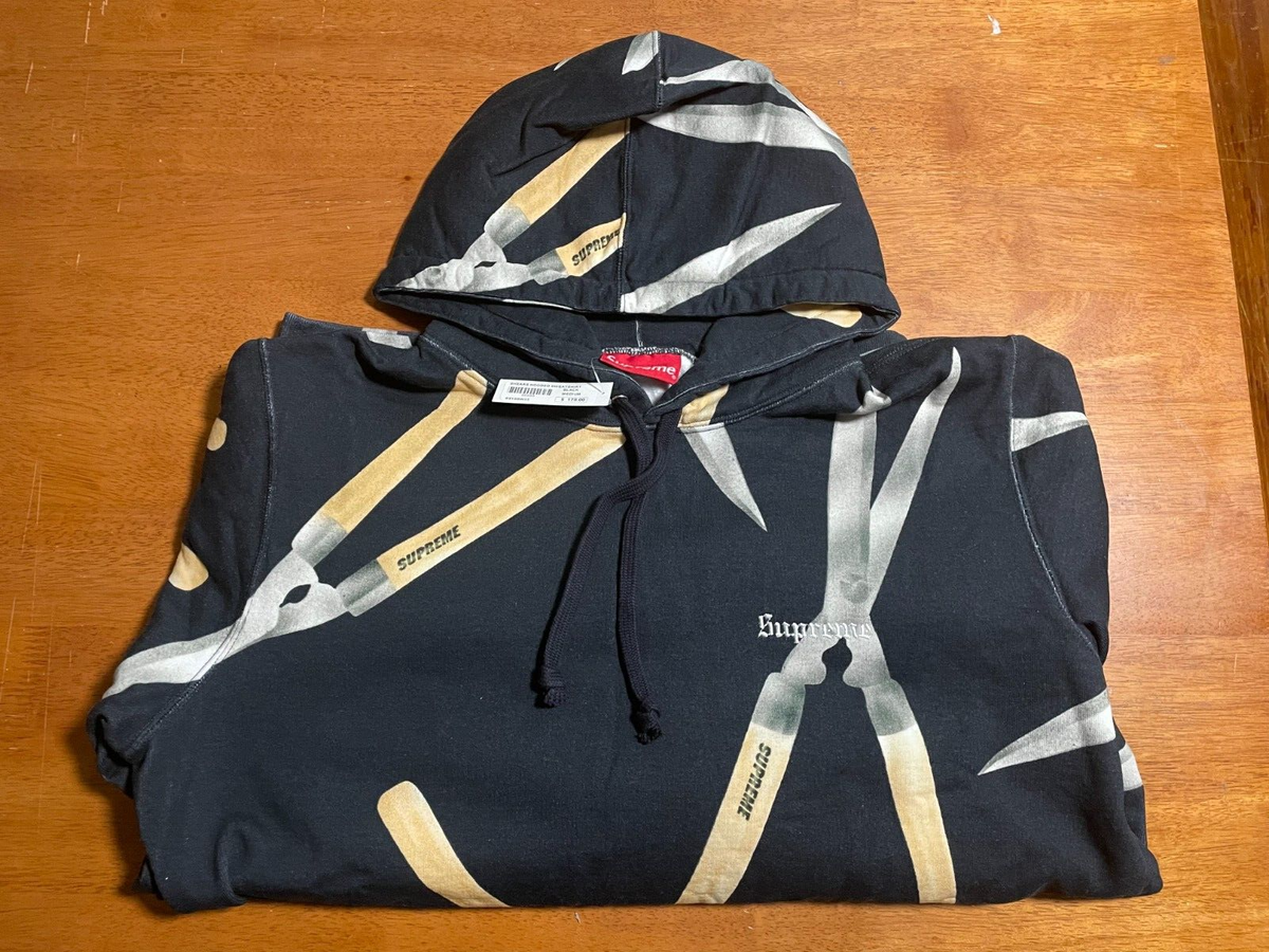 Supreme Shears Hooded Sweatshirt Black Sz Medium SS19 | eBay