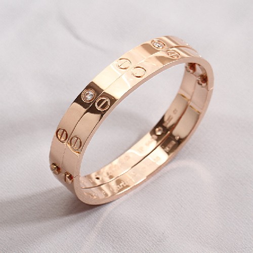 Screw Head Bracelet 18k Rose Gold Plated Bangle Screw Driver Men Women Stone - Picture 5 of 8