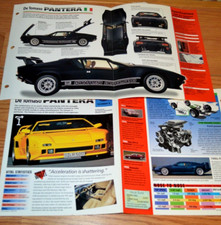 1986 De Tomaso Pantera Gt5s Specs Info Original Poster Brochure 86 Gt5 S