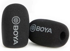 BOYA Mini Shotgun Microphone Foam Windscreens fit BY-MM1, VXR10 (Black,2 Packs)