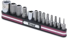 Titan Tools 16135 13pc SAE Hex Tamper Resistant Bit Socket Set