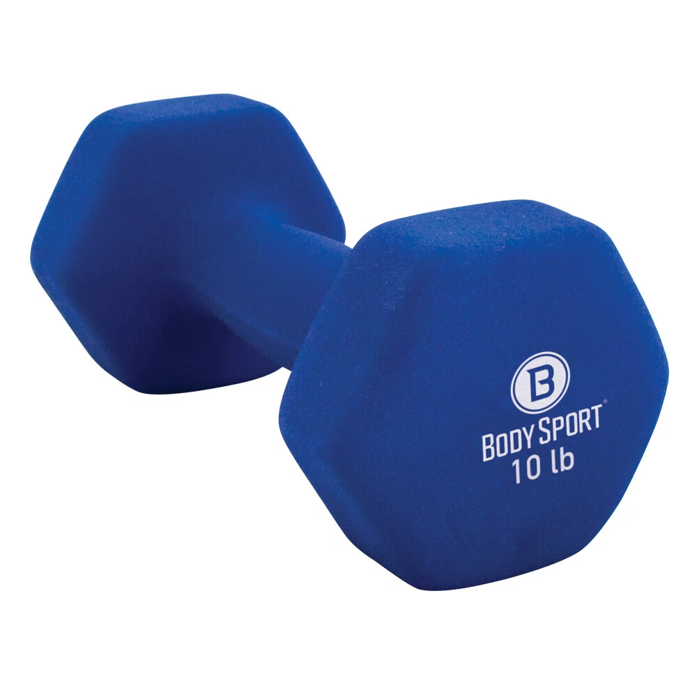Body Sport Neoprene Dumbbell Weight, Strength Training Equipment for Home Gym