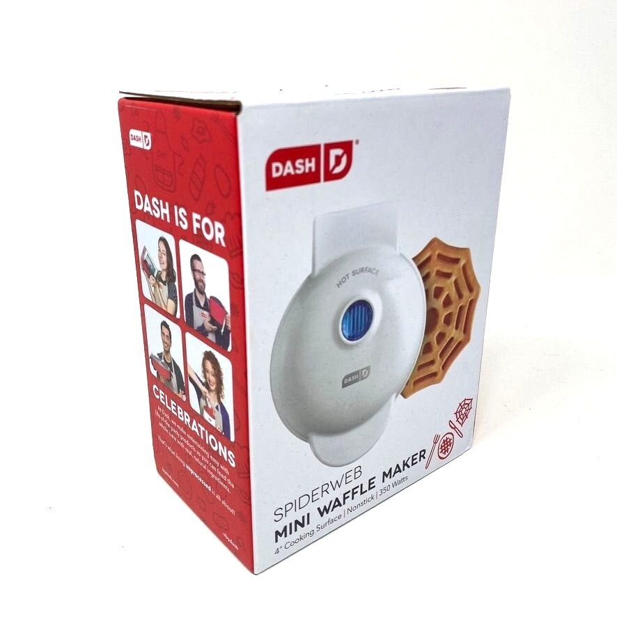 Spooky Dash Spiderweb Mini Waffle Maker for Halloween Breakfast Treats-image