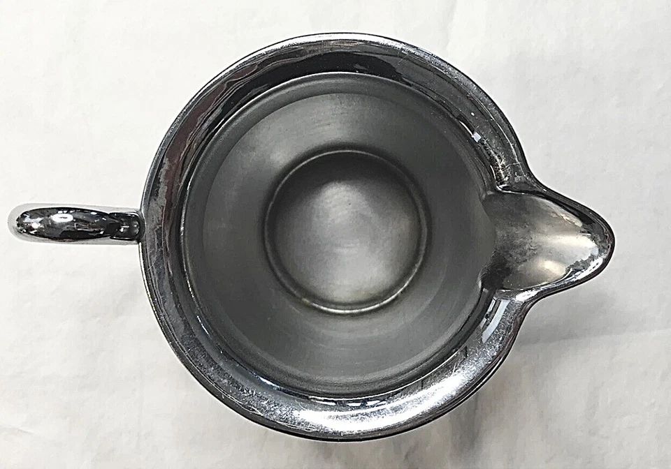 "Juego de azucareros y crema de acero inoxidable moderno vintage - crema - 3"" de alto" Foto 3 de 4