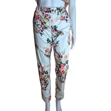 Tommy Hilfiger Floral Print Ankle pants fully lined Slash Pockets Feminine sz 4