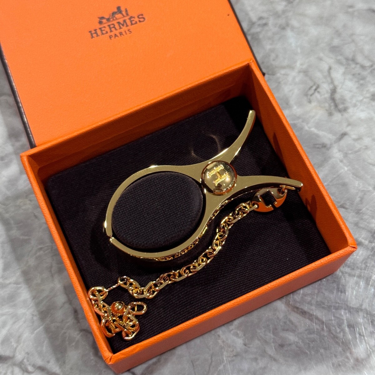 [HERMES]★Glove Holder Gold l Key Chain Bag Charm Hermes Glove Holder Filou Gold Metal Key Chain Bag Charm