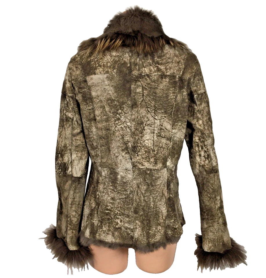 Blue Duck Brown Super Soft Rabbit Fur Jacket Blazer Coat sz Small S - Image 2 of 4