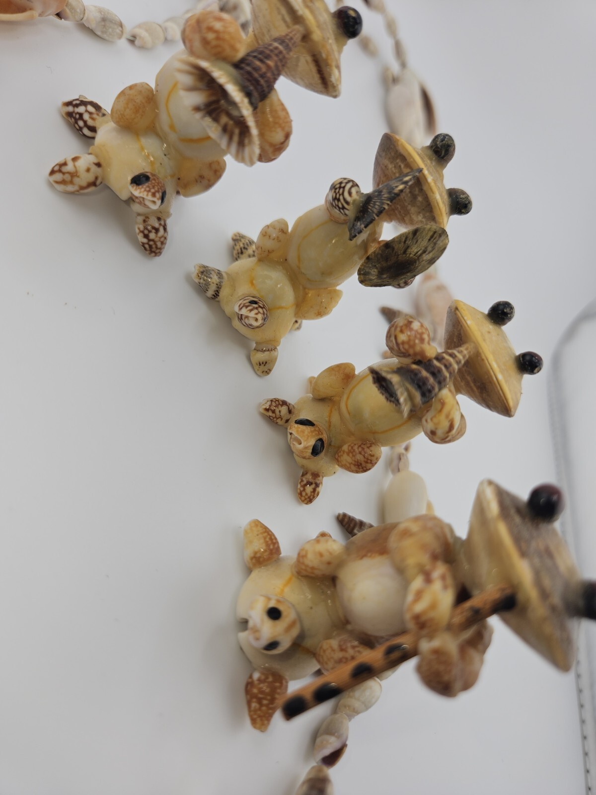 Vintage Sea Shell Frog And Sea Shell Necklace