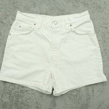 VTG Levi's 912 Shorts Women's 12P Slim-Fit White Denim High-Rise 29x3.5-Measured
