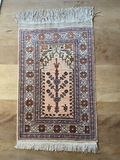 Wand-/Gebetsteppich, Seide auf Seide, handgeknüpft, 66cmx 38cm cm,orientalisch,