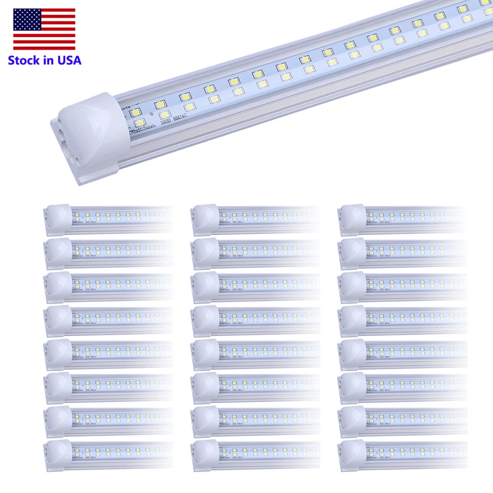T8 8ft Linkable LED Shop Light Fixture, 8 Foot 8' Warehouse LED Strip Light Bulb - Image 2 of 4
