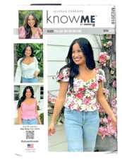 Misses Lined Top 3 Styles 18-20-22-24-26 Know Me by Mimi G Sewing Pattern ME2019