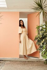 Free People Ain’t She A Beaut Midi Maxi Dress XS Peach