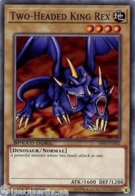 Yu Gi Oh SS03-ENA02 Zweiköpfiger König Rex 1. Auflage Mint YuGiOh Karte BRANDNEU