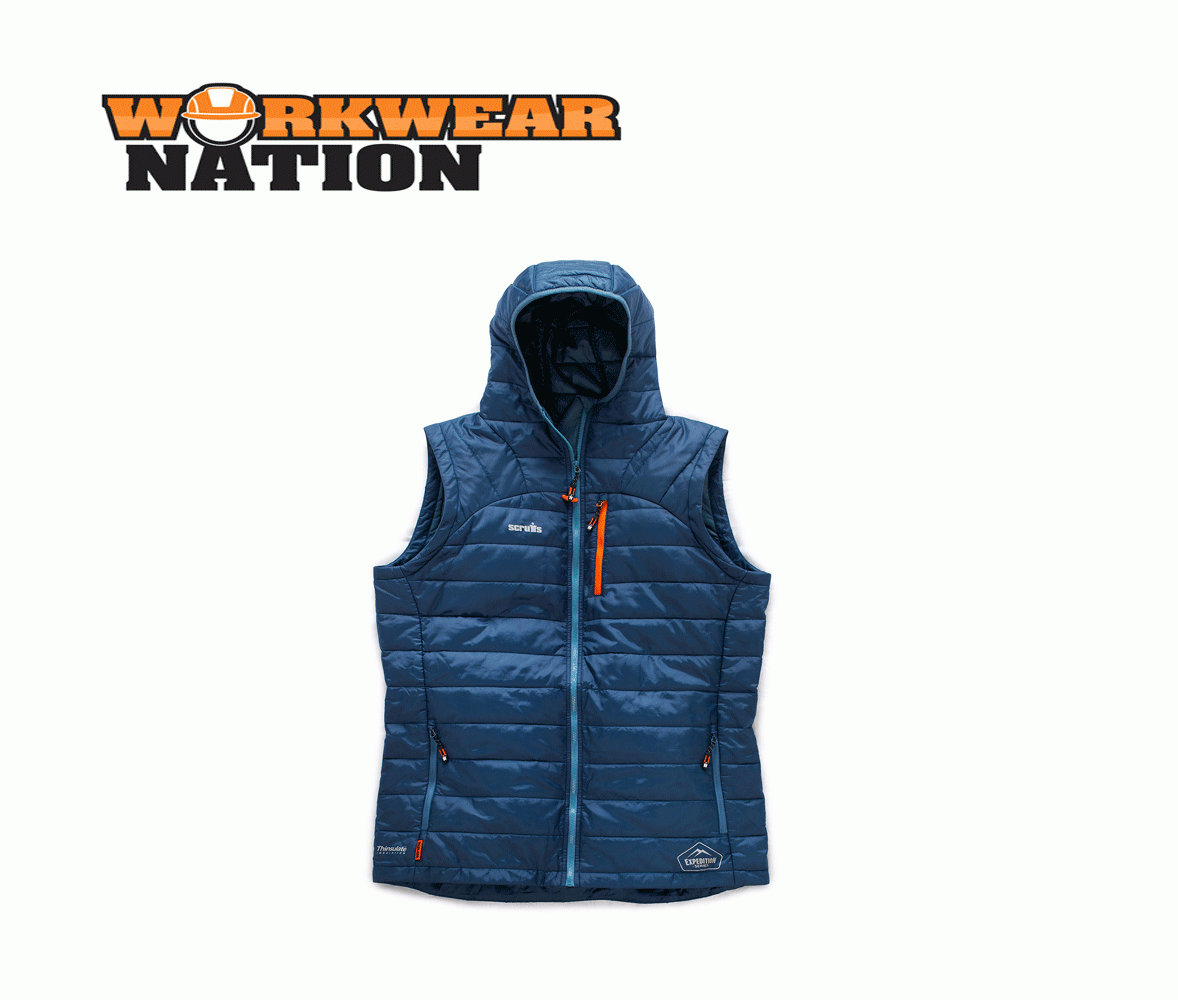 Nuovo Scruffs Expedition Thermo Giacca Leggera Gilet Blu Nuovo Scruffs Expedition Thermo Giacca Leggera Gilet Blu