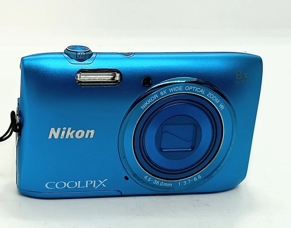 [EXC+++++] Nikon Coolpi S3600 Blue 20.1MP 8x Optical Zoom Digital Camera Japan - Image 2 of 4