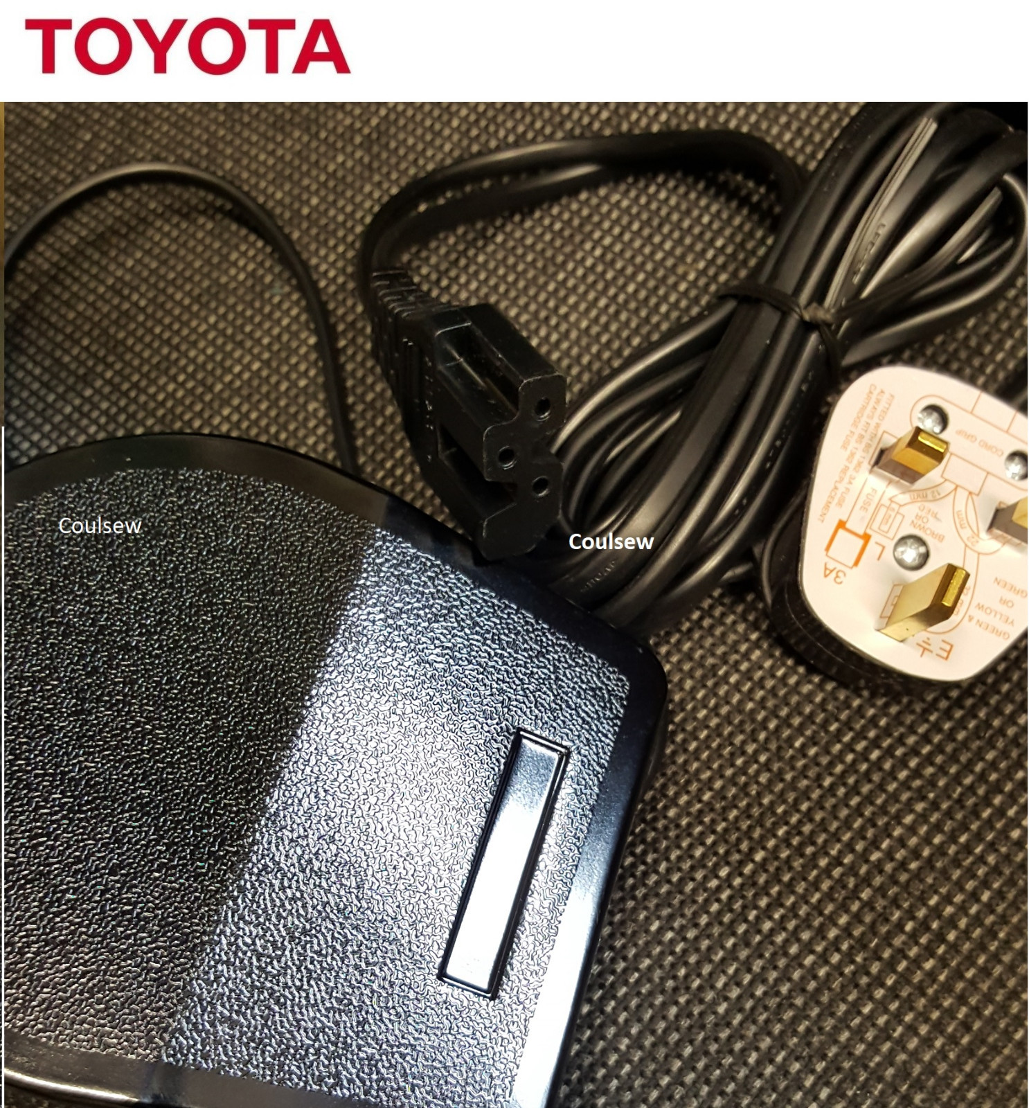 TOYOTA SEWING MACHINE FOOT CONTROL PEDAL POWER LEAD Some Older RS2000 etc Type3 eBay