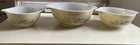 Set Of 3 Vtg Pyrex Forest Fancies Mushroom Cinderella Nesting Bowls 441-442-443