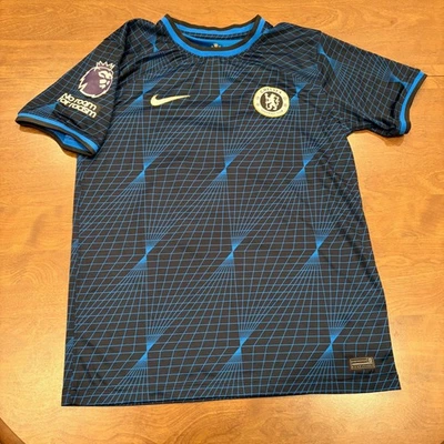 Nike Chelsea FC 2023-24 Away Jersey Nkunku 18 Mens Medium Blue Soccer Shirt - Image 1 of 4