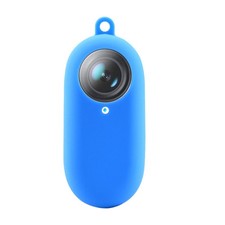 Silicone Black/Blue Protective Cover Anti-Shake Case for Insta360 GO 2 Camera