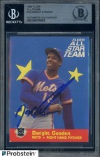 Dwight Gooden Signed 1986 Fleer All-Stars #10 New York Mets BGS BAS AUTO