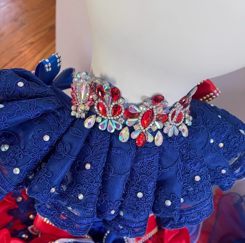 Girls' 3T Independence Day Dress Red/White/Blue 4th of July Summer Fashion - Image 2 of 4